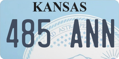 KS license plate 485ANN
