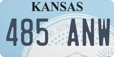 KS license plate 485ANW