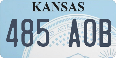 KS license plate 485AOB