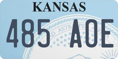 KS license plate 485AOE