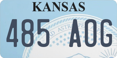 KS license plate 485AOG
