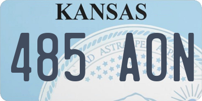 KS license plate 485AON