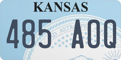 KS license plate 485AOQ