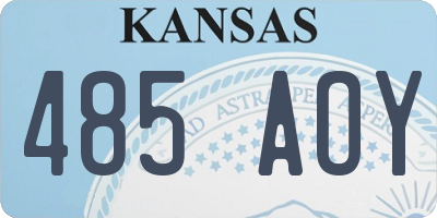KS license plate 485AOY