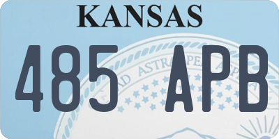 KS license plate 485APB