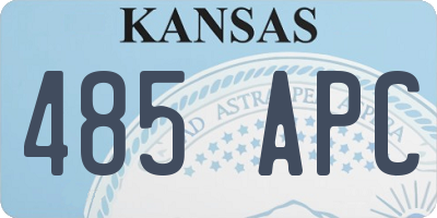 KS license plate 485APC