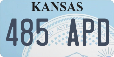 KS license plate 485APD
