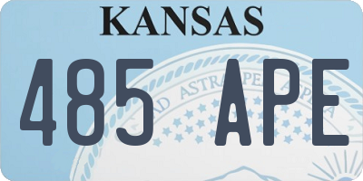 KS license plate 485APE