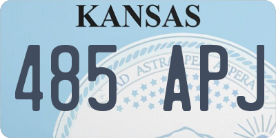 KS license plate 485APJ