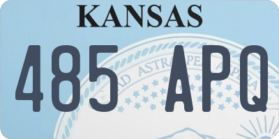 KS license plate 485APQ