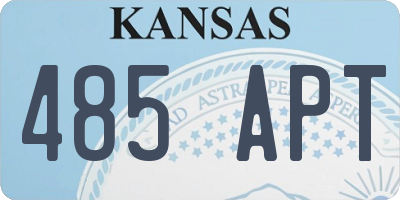 KS license plate 485APT