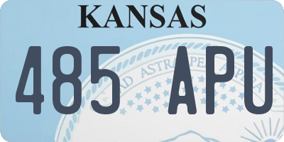 KS license plate 485APU