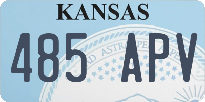 KS license plate 485APV