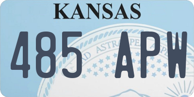 KS license plate 485APW