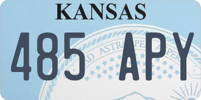 KS license plate 485APY