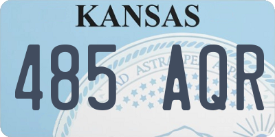 KS license plate 485AQR