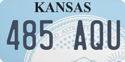 KS license plate 485AQU
