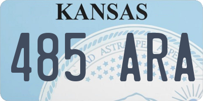 KS license plate 485ARA
