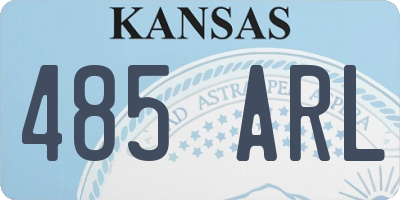 KS license plate 485ARL