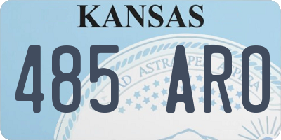 KS license plate 485ARO