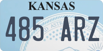 KS license plate 485ARZ