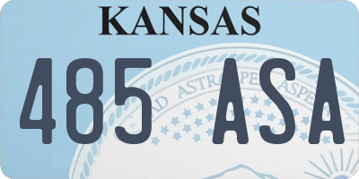 KS license plate 485ASA