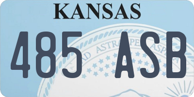 KS license plate 485ASB