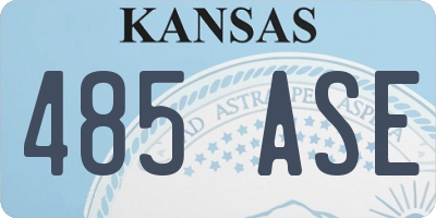 KS license plate 485ASE