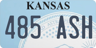 KS license plate 485ASH