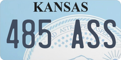KS license plate 485ASS