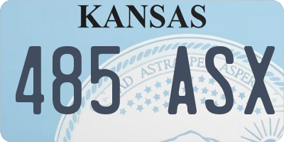 KS license plate 485ASX