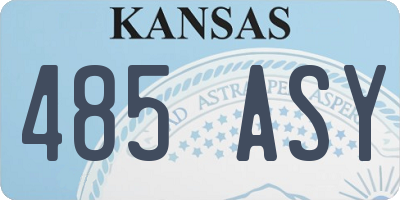KS license plate 485ASY