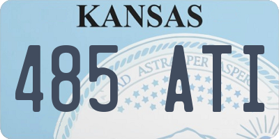 KS license plate 485ATI