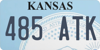 KS license plate 485ATK