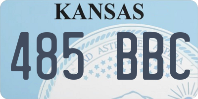 KS license plate 485BBC