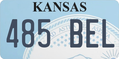KS license plate 485BEL