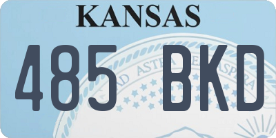 KS license plate 485BKD