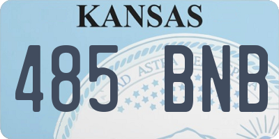 KS license plate 485BNB