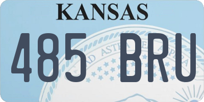 KS license plate 485BRU