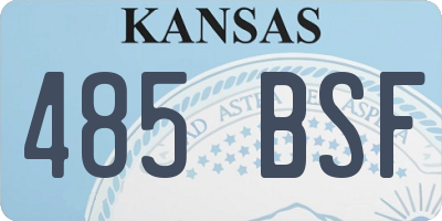 KS license plate 485BSF