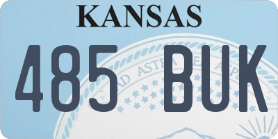 KS license plate 485BUK