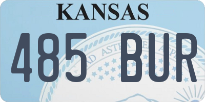 KS license plate 485BUR
