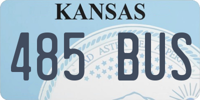 KS license plate 485BUS