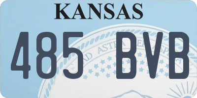 KS license plate 485BVB