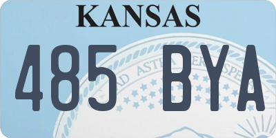 KS license plate 485BYA
