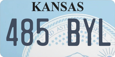KS license plate 485BYL