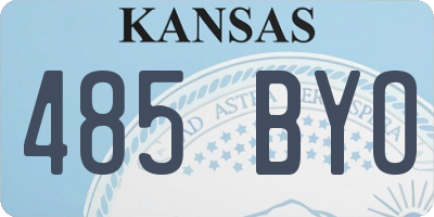 KS license plate 485BYO