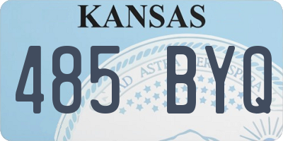 KS license plate 485BYQ