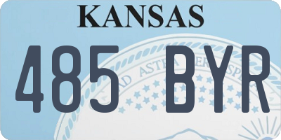 KS license plate 485BYR