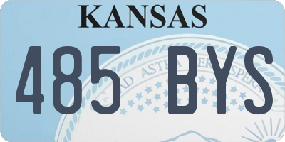 KS license plate 485BYS